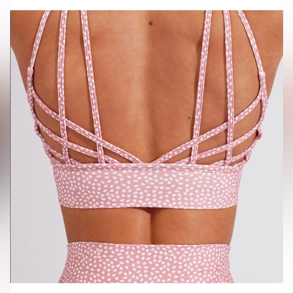 🌸BUFFBUNNY PINK Bossy Print/Pink Dalmatian🖤Small Monarch Bra & M Legging Set🌸 - Picture 3 of 13